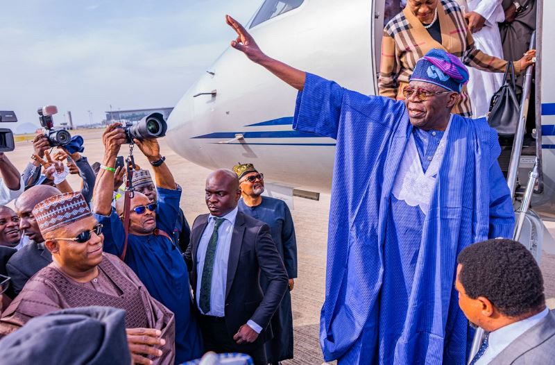 What Transpired When Tinubu Hit Abuja From France Photos Videos P