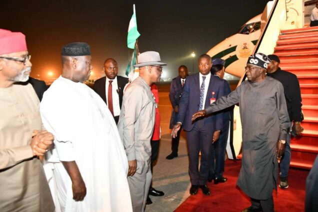 Tinubu Arrives Abuja After Private Visit To France P M News