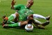 Algeria's defender Madjid Bougherra lies on the pitch during Group C first round 2010 World Cup football match on June 18, 2010 at Green Point stadium in Cape Town. The match ended in a draw. NO PUSH TO MOBILE / MOBILE USE SOLELY WITHIN EDITORIAL ARTICLE AFP PHOTO / PAUL ELLIS