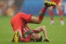 Portugal's striker Cristiano Ronaldo falls during the Group G first round 2010 World Cup football match North Korea versus Portugal on June 21, 2010 at Green Point stadium in Cape Town. NO PUSH TO MOBILE / MOBILE USE SOLELY WITHIN EDITORIAL ARTICLE - AFP PHOTO / FRANCISCO LEONG