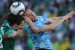 Mexico's midfielder Andres Guardado (L) fights for the ball with Uruguay's midfielder Diego Perez during their Group A first round 2010 World Cup football match on June 22, 2010 at Royal Bafokeng stadium in Rustenburg. NO PUSH TO MOBILE / MOBILE USE SOLELY WITHIN EDITORIAL ARTICLE - AFP PHOTO / PEDRO UGARTE