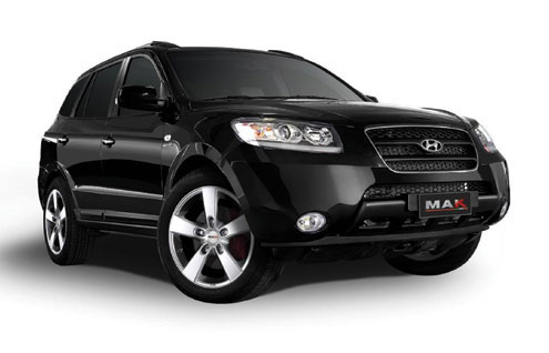 The Hyundai Santa fe con. Inset is a Kia product