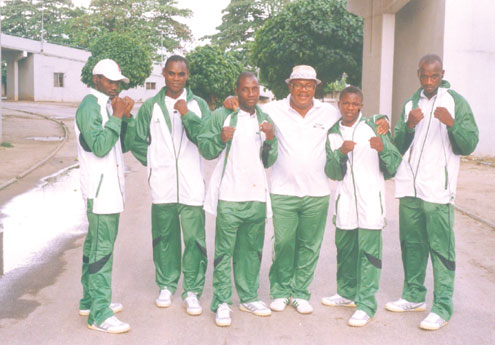 Team Nigeria boxing team to Delhi 2010 Commonwealth Games.