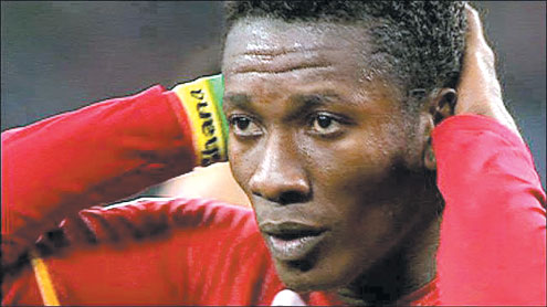 GYAN: Love trouble for Ghanaian soccer star.