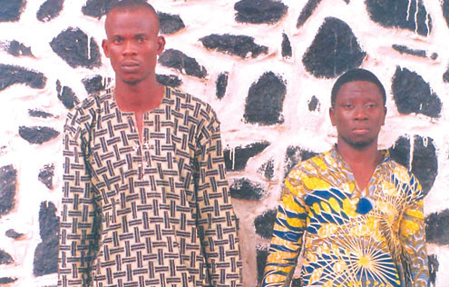 The suspects, Toyosi Olufowobi and Adekunle Tunde.