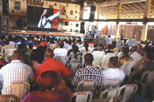 Fela enthusiasts at the screening.