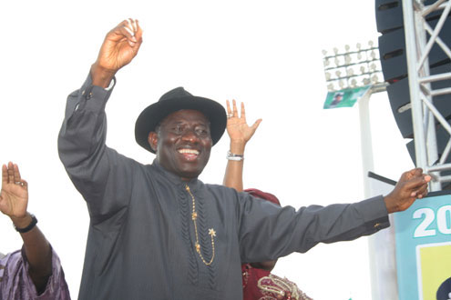 President Goodluck Ebele Jonathan, winner of the Saturday's presidential election.