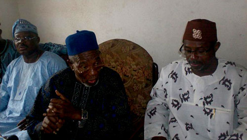 From right Senator Elect, Chief Femi Lanlehin, Lam Adesina and ACN Governorship candidate, Senator Abiola Ajimobi.