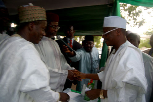 Kwankwaso receiving certificate of return.