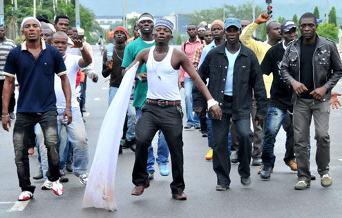 Niger-Delta ex-militants protesting over unpaid monthly stipends