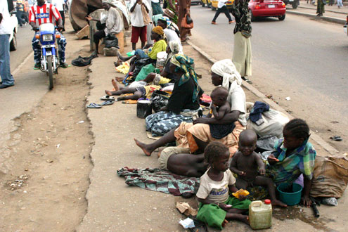 Some beggars in Lagos.