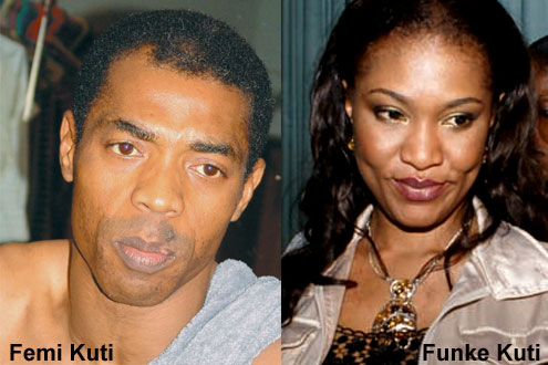 Femi Kuti with wife, Funke Kuti.