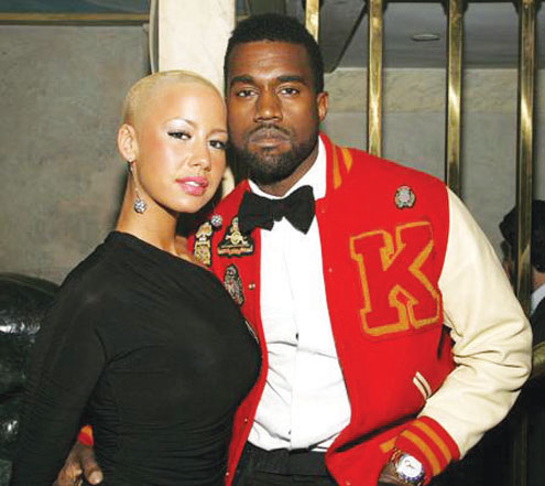 Amber Rose with Kanye West, while the going was good