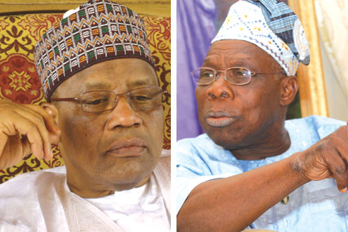 (L-R) Babangida and Obasanjo