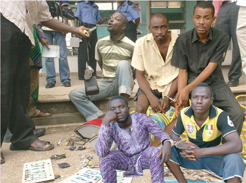 Graduate robbers after their arrest recently