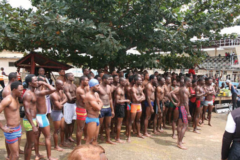 A cross-section of youths during the Gulder Ultimate Search screening exercise in Lagos.