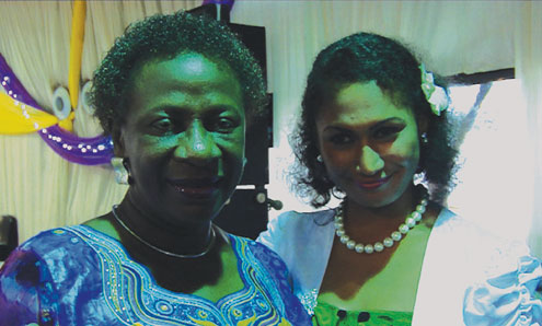 Mrs. Folunshade Omolara Erogbogbo, Permanent Secretary, Lagos State Ministry of Education and Olayinka Olukunga (NNENA) at the LASU Award Dinner 2011.