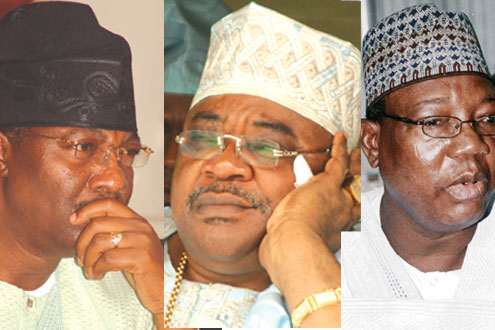 L-R: Gbenga Daniel, Alao-Akala, and Doma.