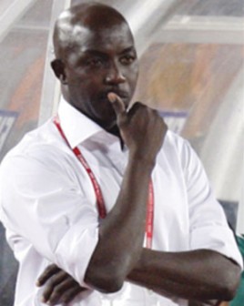 â€¢Siasia: Embattled Super Eagles' coach.