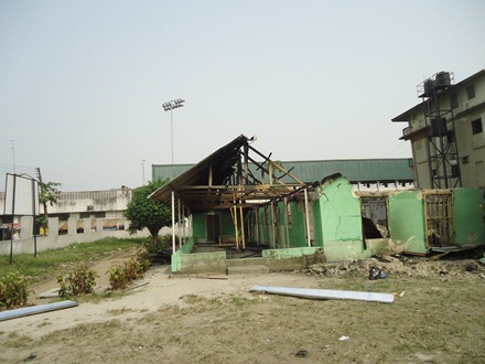 Picture shows the Church of God Mission that was burnt this morning.