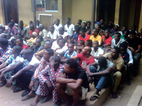 Suspects arrested last night in connection with road transport workers’ crisis in Lagos.