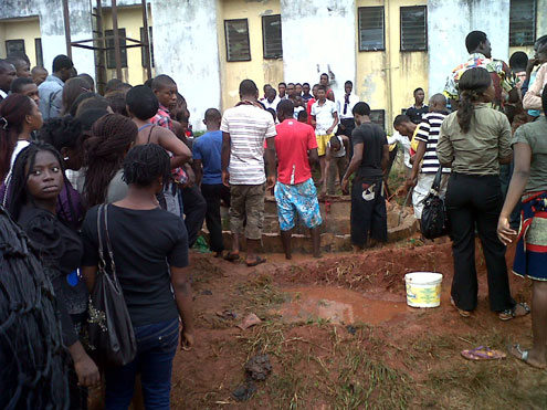 The well that took the lives of the two students.