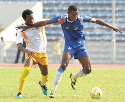 File photo: Football action in Nigerian league