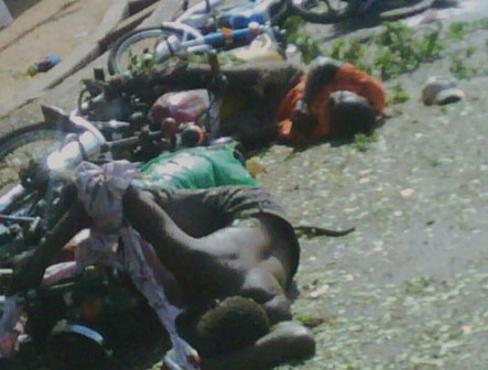 •File photo: Okada riders killed during the Jalingo bomb blast 2 years ago Photo: Ben Adaji.