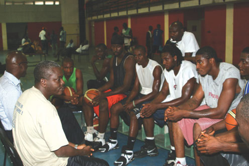 RAG-TAG TRAINING... Nigeria's national male basketball team, D Tigers, during one of their training sessions