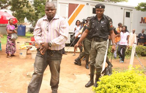 John Akpabu, the suspected suicide bomber, arrested with 386 granade.