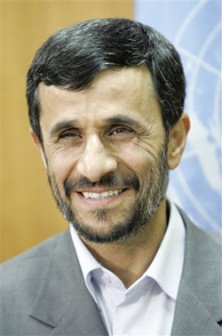 Ahmadinejad, Iranian president.