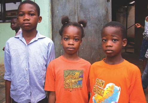 The 3 children that became orphans as a result of Dana air plane crash on Sunday, June 3, 2012