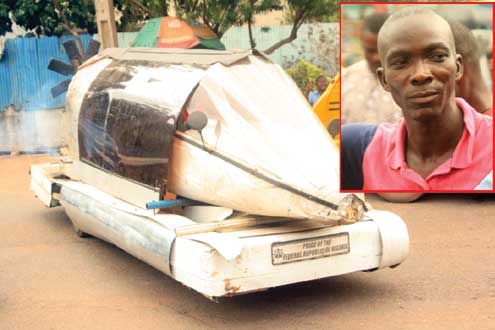 The Amphibian Jet. Inset: Durojaiye Obasanjo.