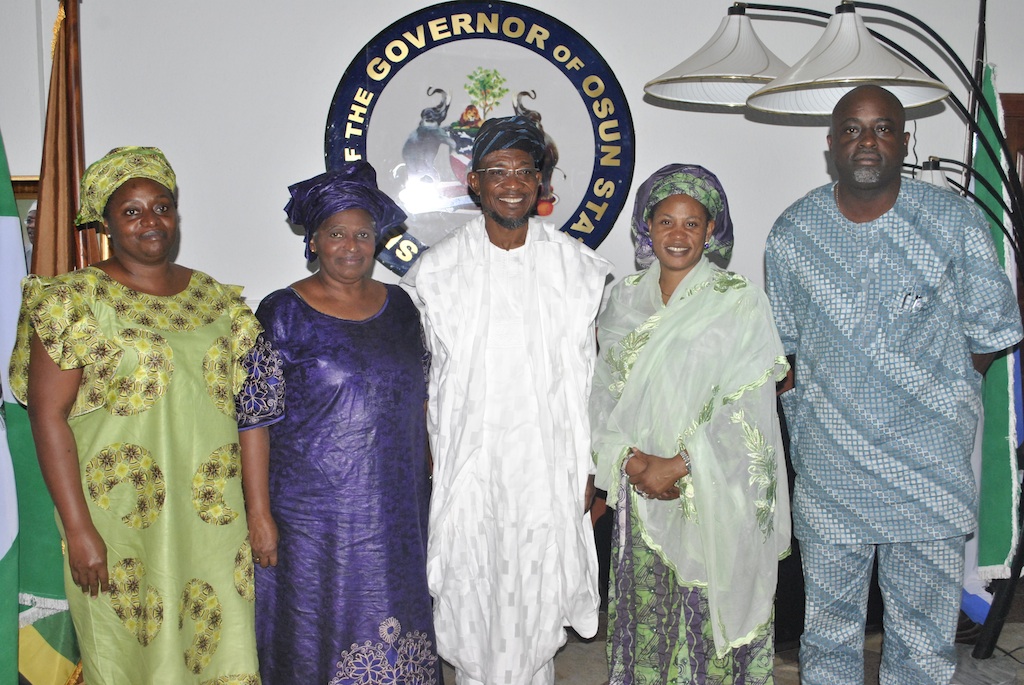 Aregbesola, his wife and the Awolowo family members