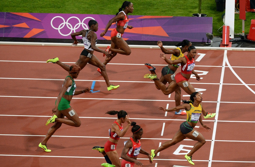 the 100 metre race