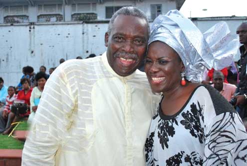 Olu Jacobs and Joke Silva