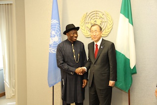 Jonathan with Ban Ki Moon