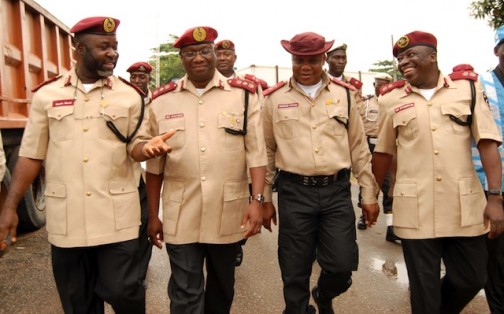 Chidoka and the corps marshalls at FRSC