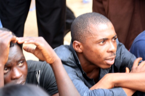 Suspected robbers paraded