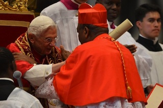 cardinal Onaiyekan with Pope BenedictXVl