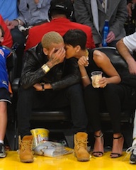 Brown and Rihanna: cosying up to each other