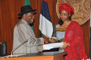 Oil minister, Diezani Alison Madueke and President Jonathan: oil sector stinks