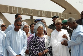 Governor Rauf Aregbesola, with deputy at the Gbongan junction