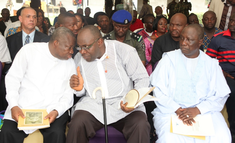 In a world of his own, Governor Patrick Ibrahim yankowa, with Gove Seriake Dickson and Oronto douglas in Bayelsa Saturday