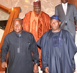 Jonathan, VP Sambo with Ghana’s John Mahama