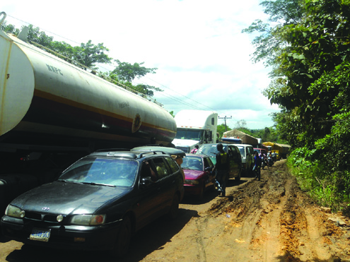 Long traffic snarl are a regular feature on the Calabar-Ogoja Highway
