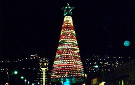 The National Christmas tree before it was lit