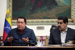 Hugo Chavez and Maduro