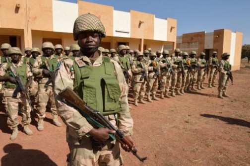 Nigerian soldiers in Bamako