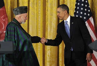 Obama with Karzai